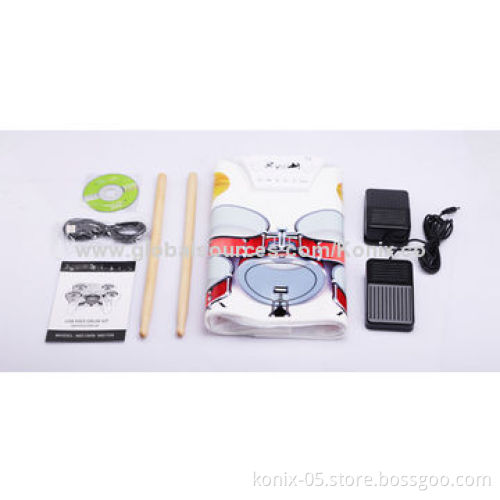 Chinese Manufacturer, Product Silicone USB MIDI Roll-up Drum Kit